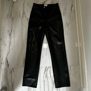 black melina straight pants